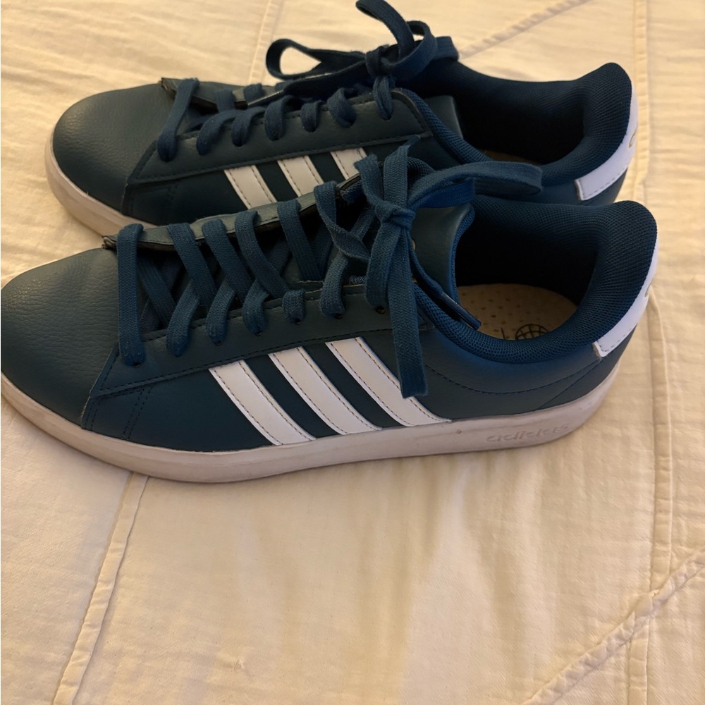 Adidas Navy and White Classic Sneakers
